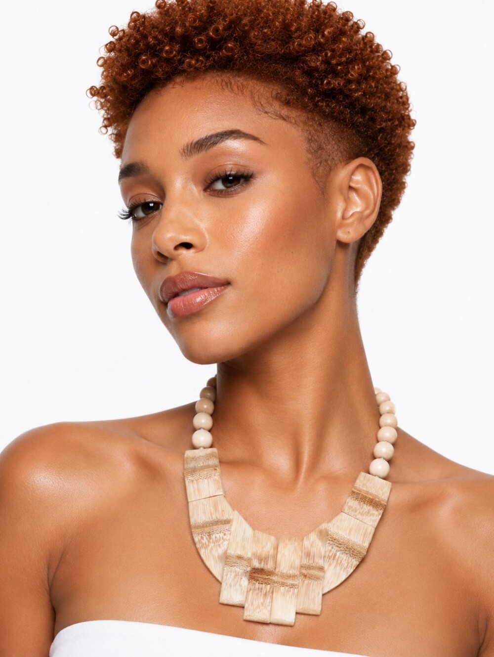 Earthbound Boho Chic Bamboo Statement Necklace